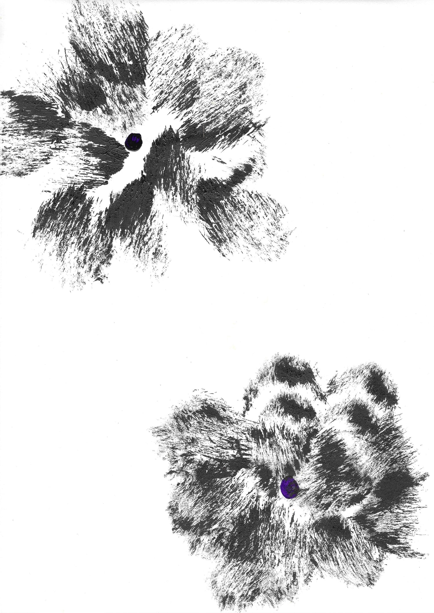 picture of overlapping sketchbook pages with abstract acrylic marker art 